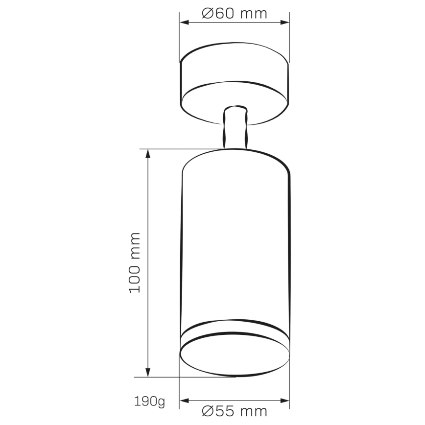 Reflektorska lampa za kupatilo TURYN 1xGU10/10W/230V IP44 crni
