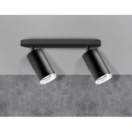 Reflektorska lampa za kupatilo TURYN 2xGU10/10W/230V IP44 crni