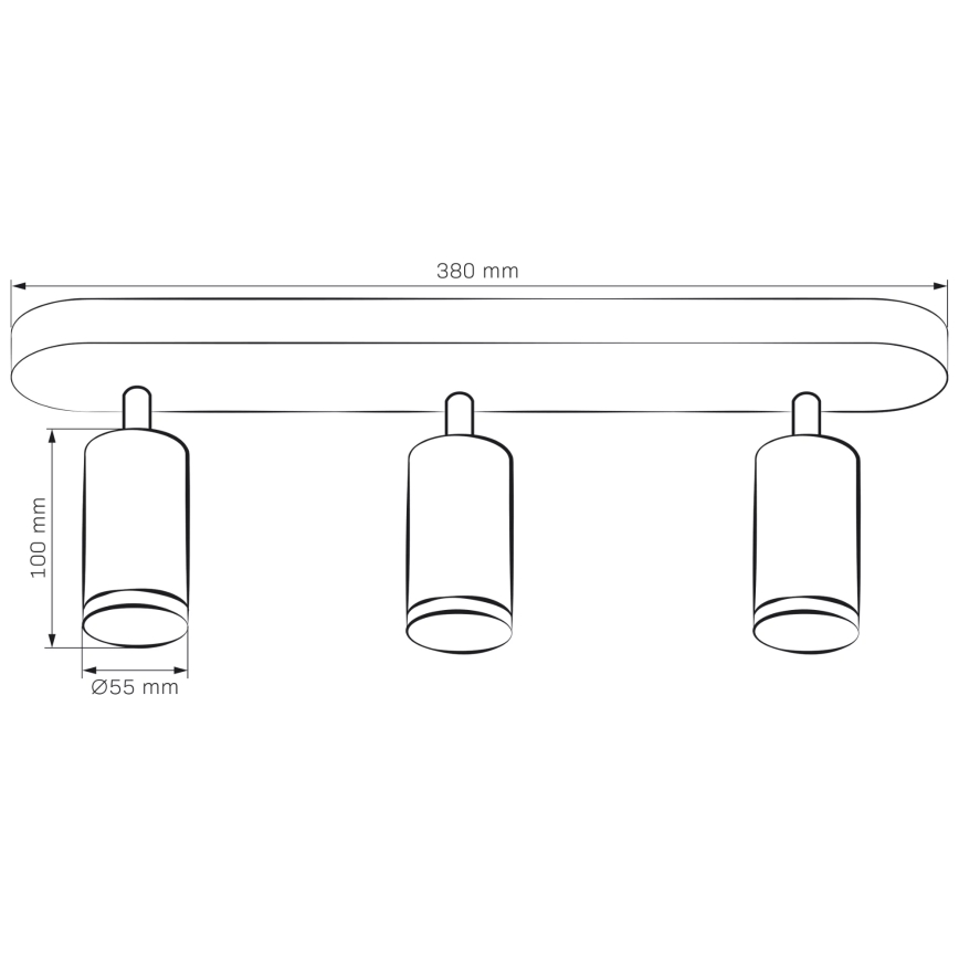 Reflektorska lampa za kupatilo TURYN 3xGU10/10W/230V IP44 bela