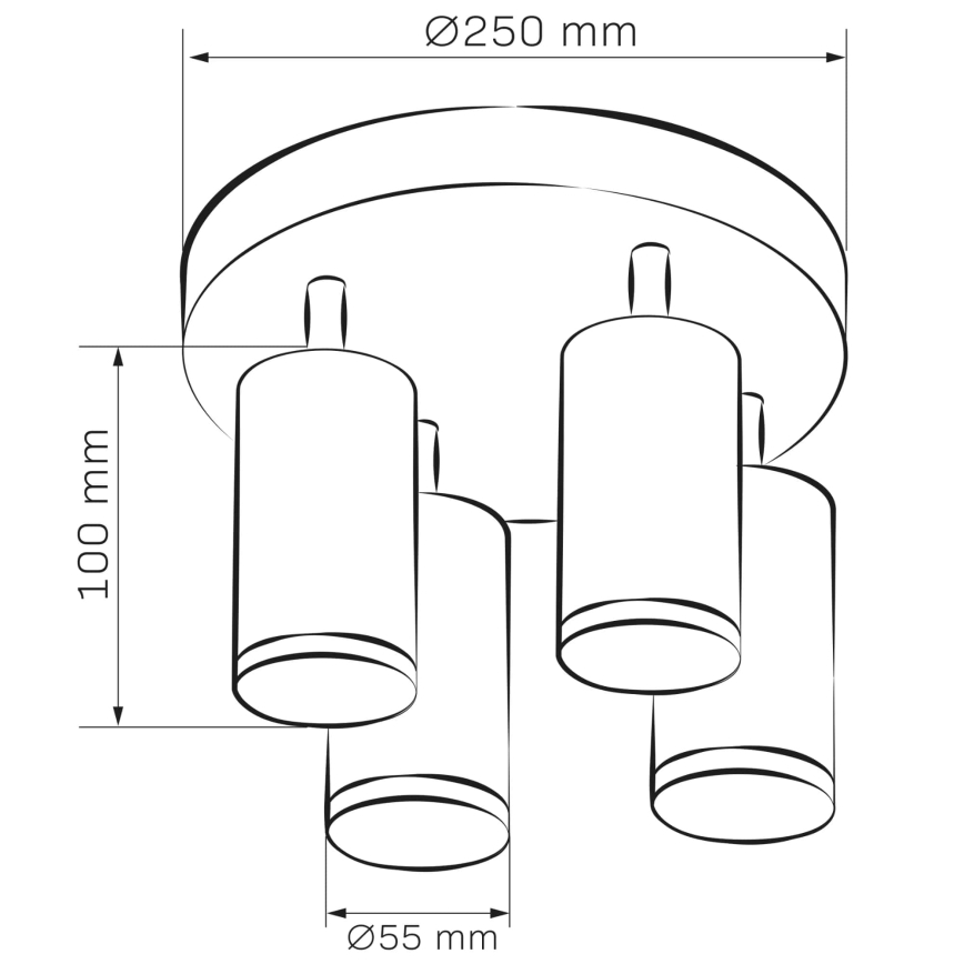 Reflektorska lampa za kupatilo TURYN 4xGU10/10W/230V IP44 bela