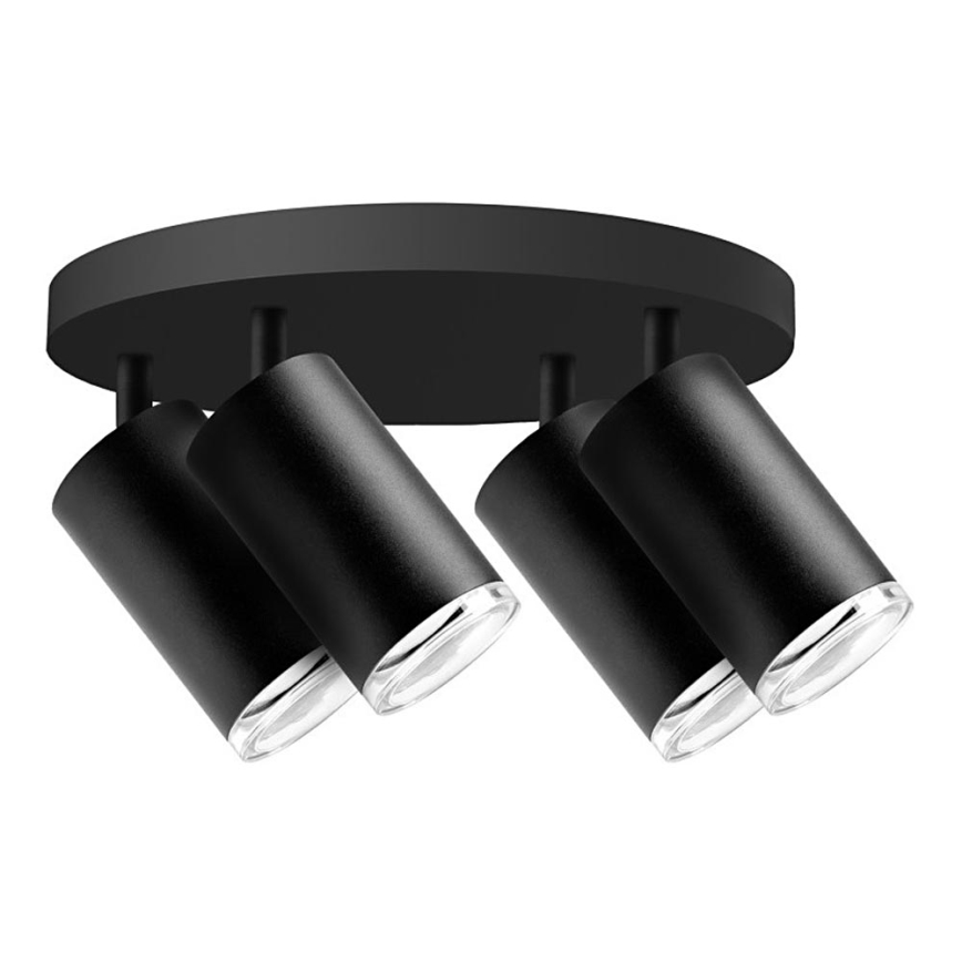 Reflektorska lampa za kupatilo TURYN 4xGU10/10W/230V IP44 crni
