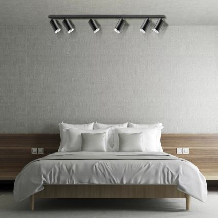 Reflektorska lampa za kupatilo TURYN 6xGU10/10W/230V IP44 crni