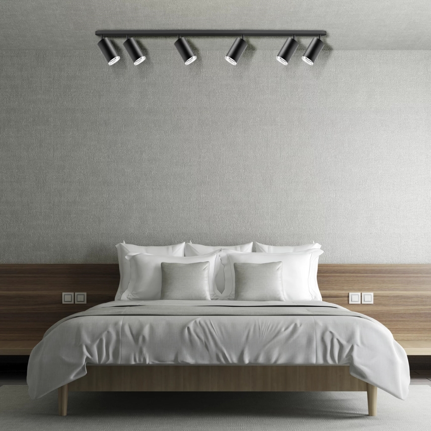 Reflektorska lampa za kupatilo TURYN 6xGU10/10W/230V IP44 crni