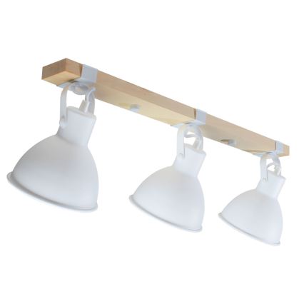 Spot svetiljka 3xE27/40W/230V bukva/bela