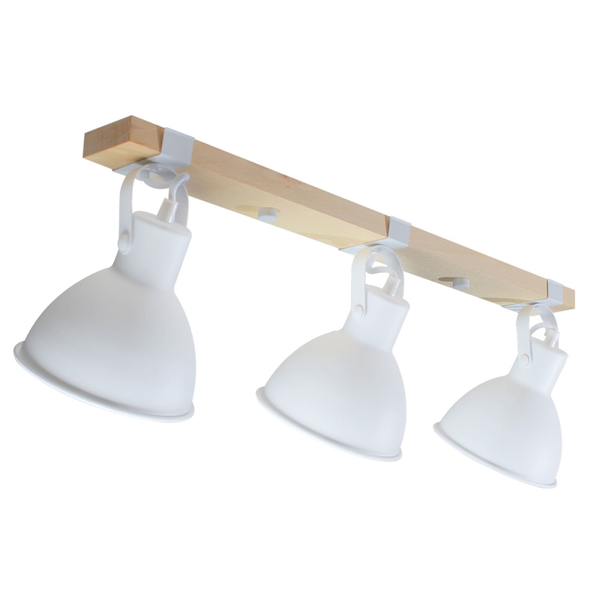 Spot svetiljka 3xE27/40W/230V bukva/bela