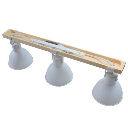 Spot svetiljka 3xE27/40W/230V bukva/bela