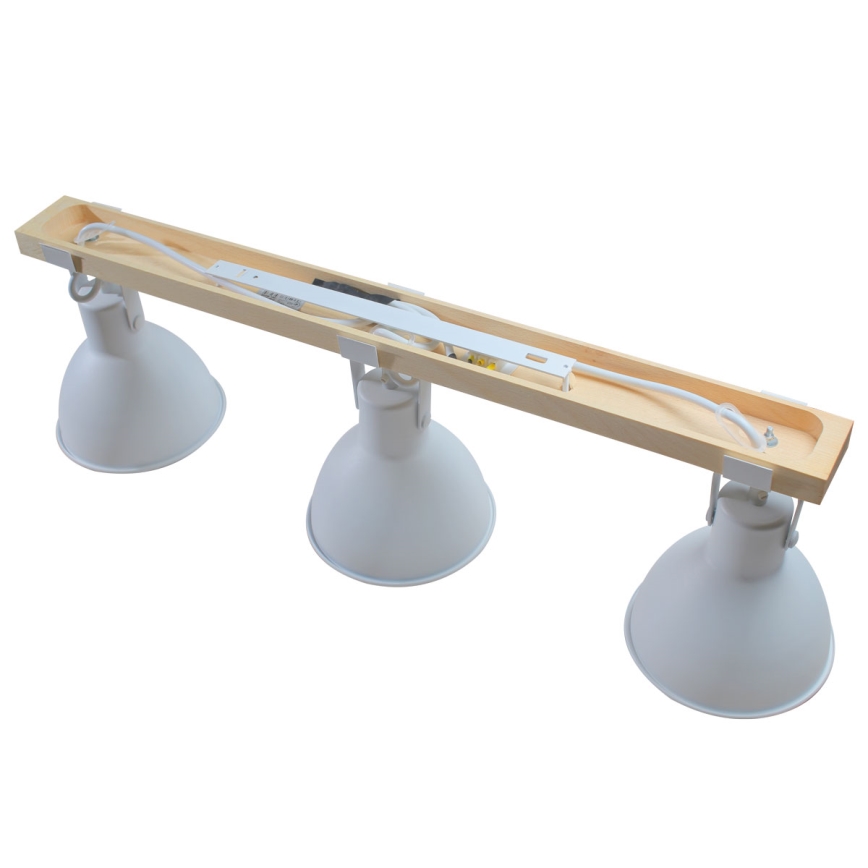 Spot svetiljka 3xE27/40W/230V bukva/bela