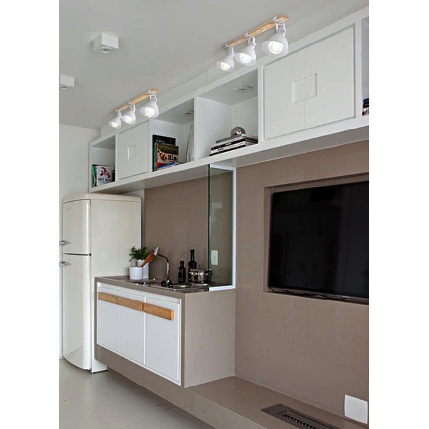 Spot svetiljka 3xE27/40W/230V bukva/bela