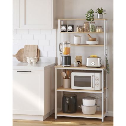 Regal za kuhinju MARGE braon/bela