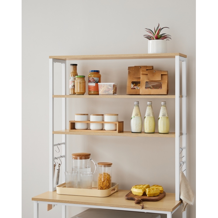 Regal za kuhinju MARGE braon/bela