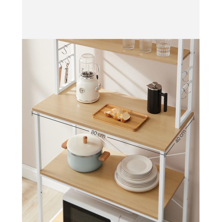 Regal za kuhinju MARGE braon/bela