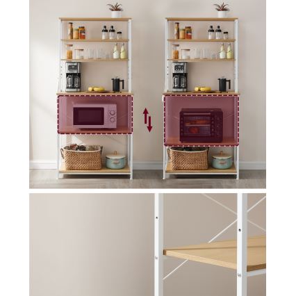 Regal za kuhinju MARGE braon/bela