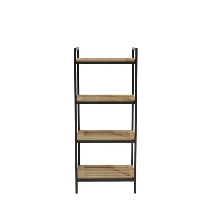 Regal za kupatilo STRALSUND 110x45 cm hrast/crni