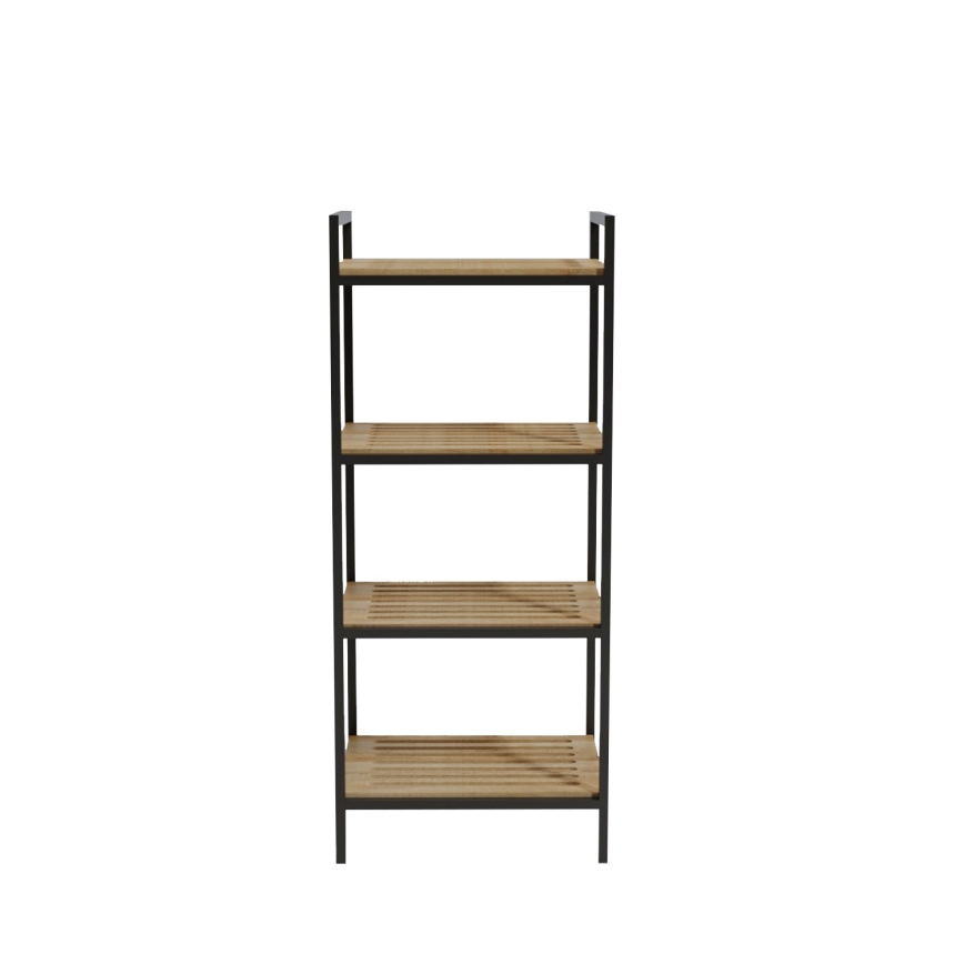 Regal za kupatilo STRALSUND 110x45 cm hrast/crni