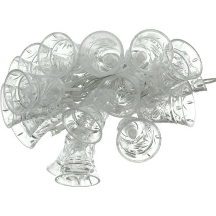 LED božićni lanac 20xLED/3xAA/toplo belo 2,2m zvončići