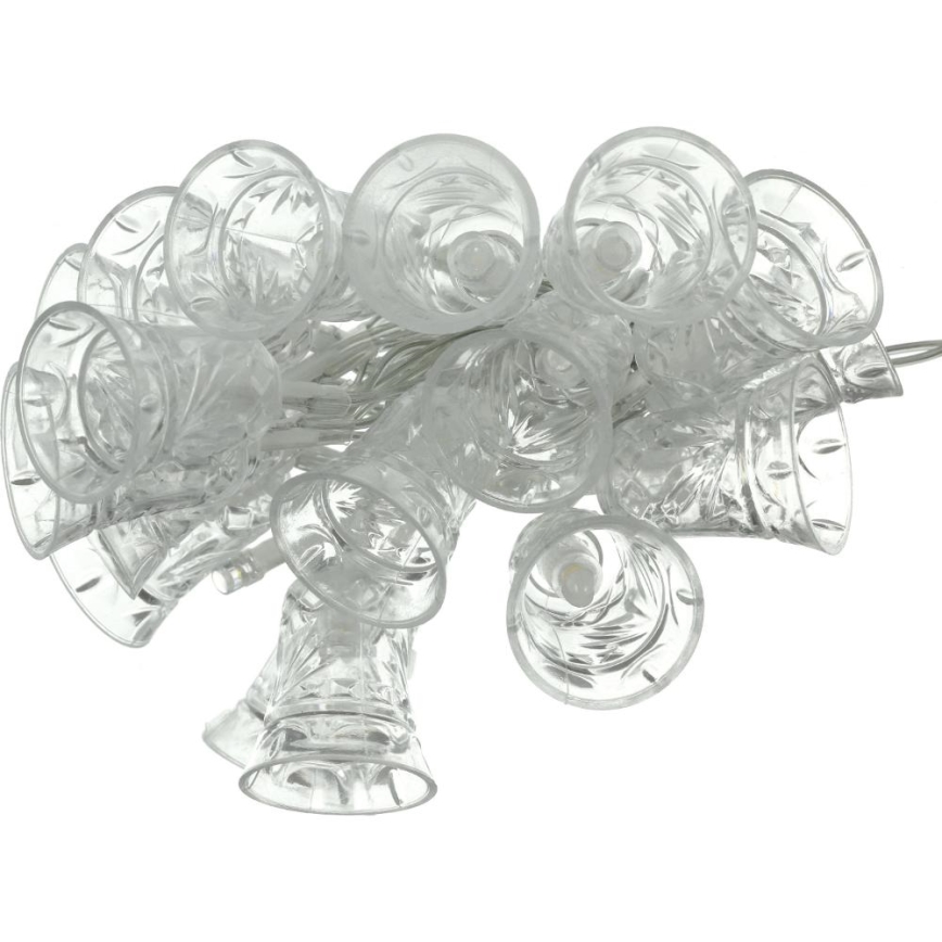 LED božićni lanac 20xLED/3xAA/toplo belo 2,2m zvončići