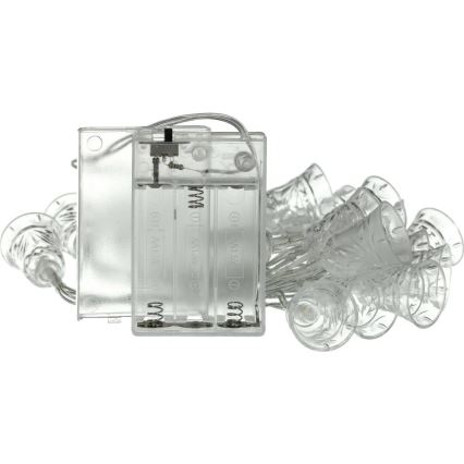 LED božićni lanac 20xLED/3xAA/toplo belo 2,2m zvončići