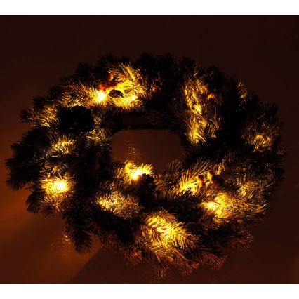 LED Božićni venac LED/2xAA prečnik 40 cm