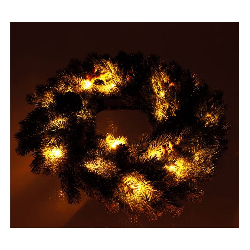 LED Božićni venac LED/2xAA prečnik 40 cm