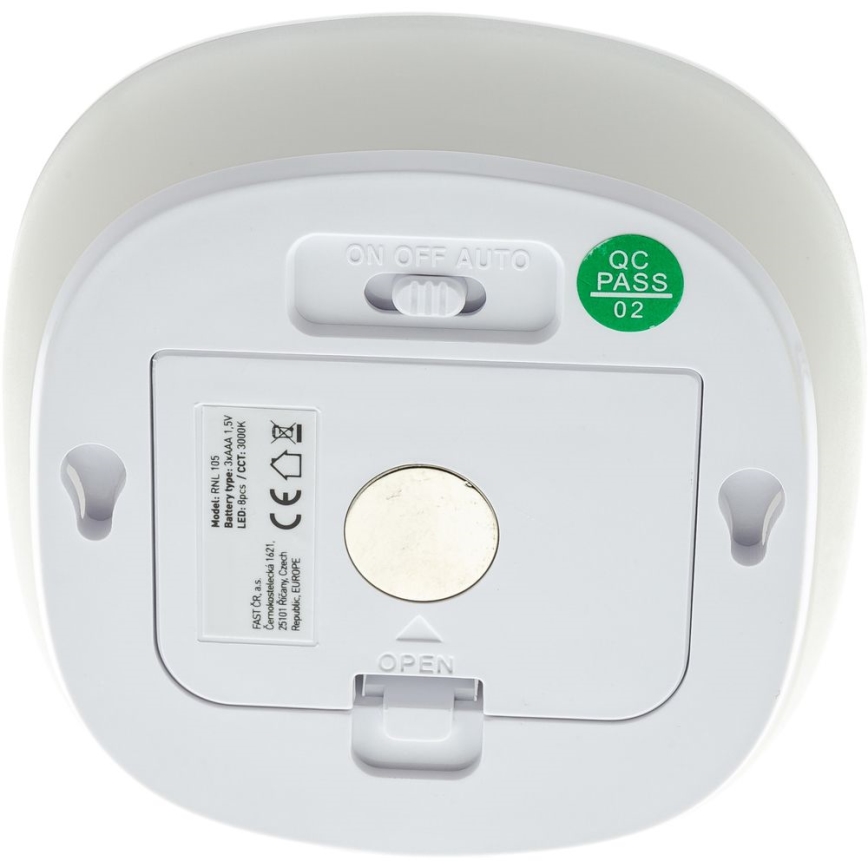 LED orijentaciono svetlo sa senzorom LED/0,45W/3xAAA 3000K belo