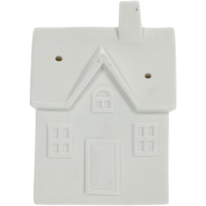 LED porcelanska dekoracija LED/3xLR44/topla bela kućica bela