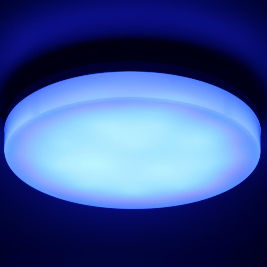 LED RGBW prigušiva plafonska lampa za kupatilo LED/20W/230V Wi-Fi IP44 bela