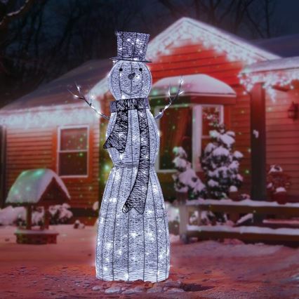 LED Spoljašnja božićna dekoracija LED/3,6W/230V/hladno bela 124 cm IP44 snegović