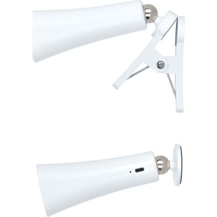 LED Prigušiva punjiva lampa 3u1 LED/3W/5V 1200 mAh bela