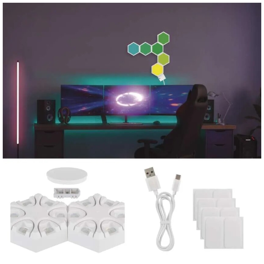 RGBIC prigušiva stona lampa GoSmart LED/5,5W/230V Wi-Fi Tuya