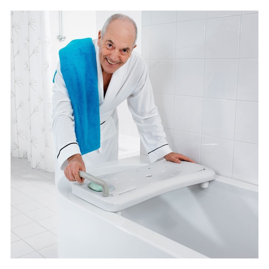 Ridder - Sedište za kadu sa rukohvatom 31x70 cm belo