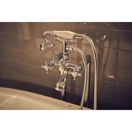 Roca A5A014BC00 - Komplet za kadu sa baterijom CARMEN, sjajni hrom