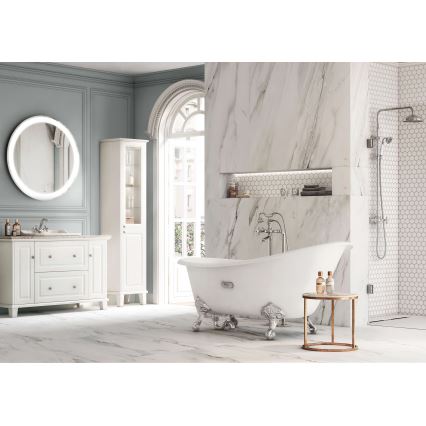 Roca A5A3A4BC00 - Baterija za umivaonik + ispust sa prelivom CARMEN 17,8 cm sjajni hrom