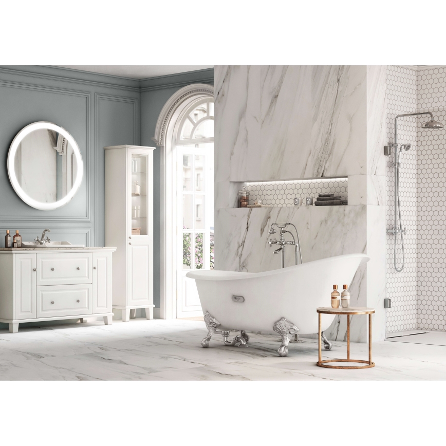 Roca A5A3A4BC00 - Baterija za umivaonik + ispust sa prelivom CARMEN 17,8 cm sjajni hrom