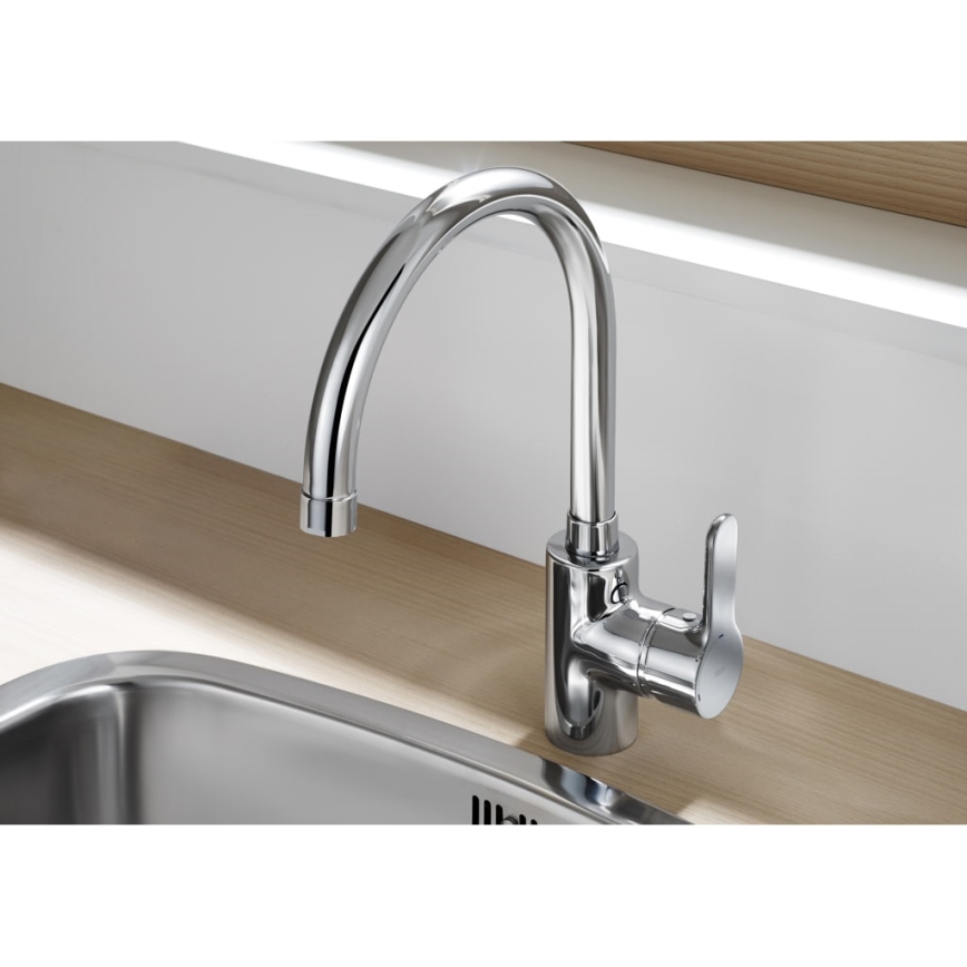 Roca A5A8409C00 - Slavina za sudoperu L20, 32,5 cm, sjajni hrom