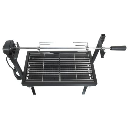 Roštilj na drveni ugalj sa motorom 4W/230V, crne boje