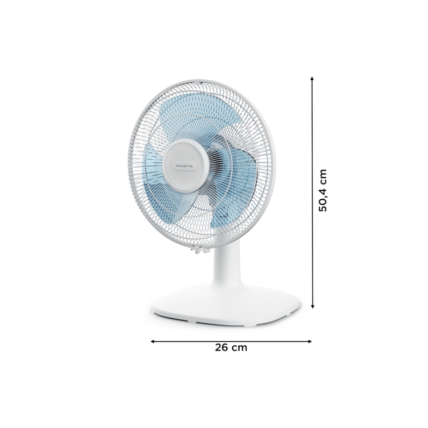 Rowenta - Stoni ventilator ESSENTIAL 28W/230V, prečnika 25 cm, beo