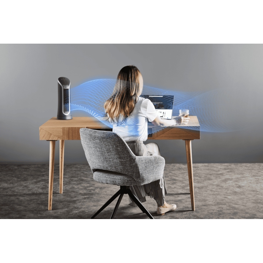 Rowenta - Stubasti ventilator EOLE COMPACT 30W/230V, crne boje