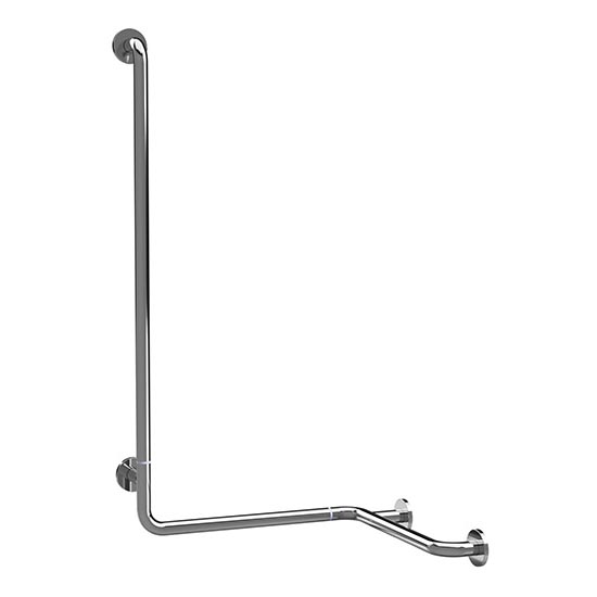 Rukohvat za tuš 66x118 cm nerđajući čelik/srebrna
