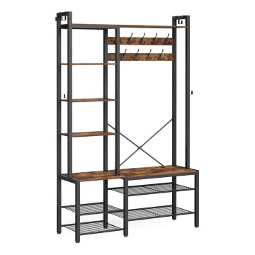 Samostojeća vešalica NAVOR braon/crna