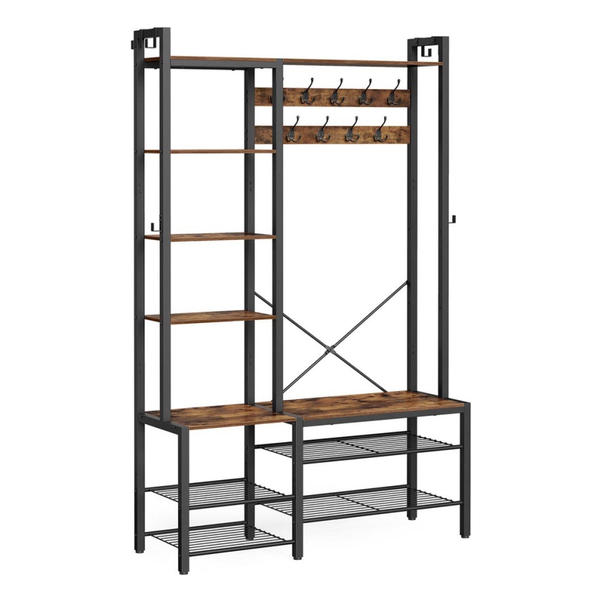 Samostojeća vešalica NAVOR braon/crna