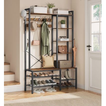 Samostojeća vešalica NAVOR braon/crna