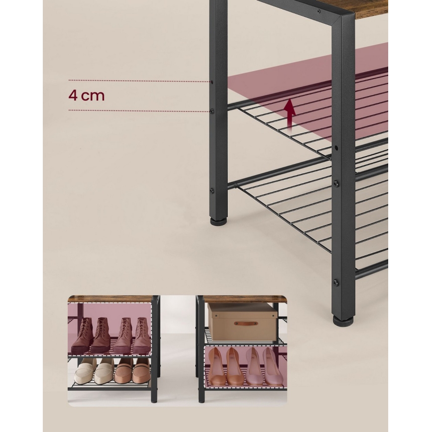 Samostojeća vešalica NAVOR braon/crna
