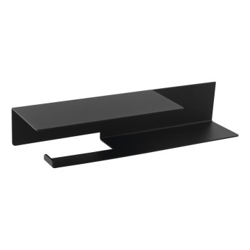 Sapho - Držač toaletnog papira sa policom 9,5x35 cm mat crna