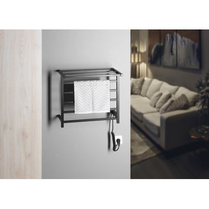 Sapho - Električni sušač peškira ELZOR 60W/230V 47x50 cm mat crne boje