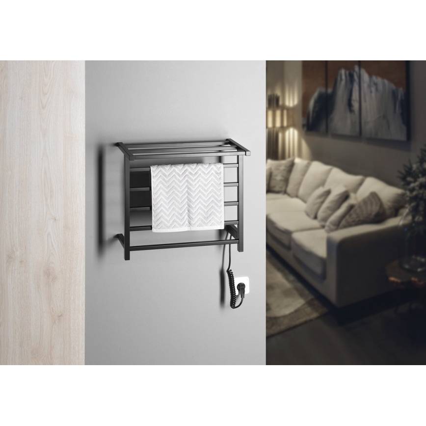 Sapho - Električni sušač peškira ELZOR 60W/230V 47x50 cm mat crne boje