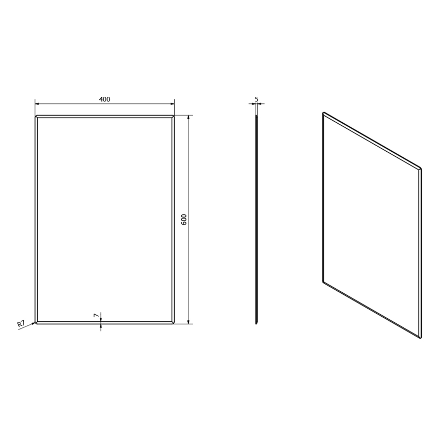 Sapho - Ogledalo ACCORD 40x60 cm