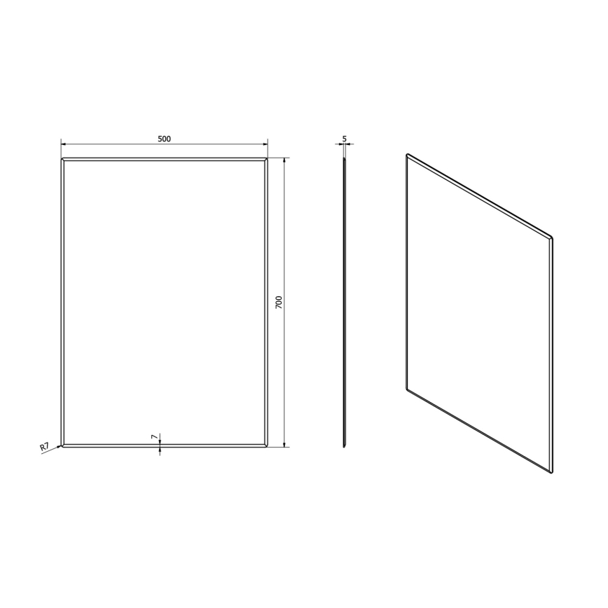 Sapho - Ogledalo ACCORD 50x70 cm prozirno