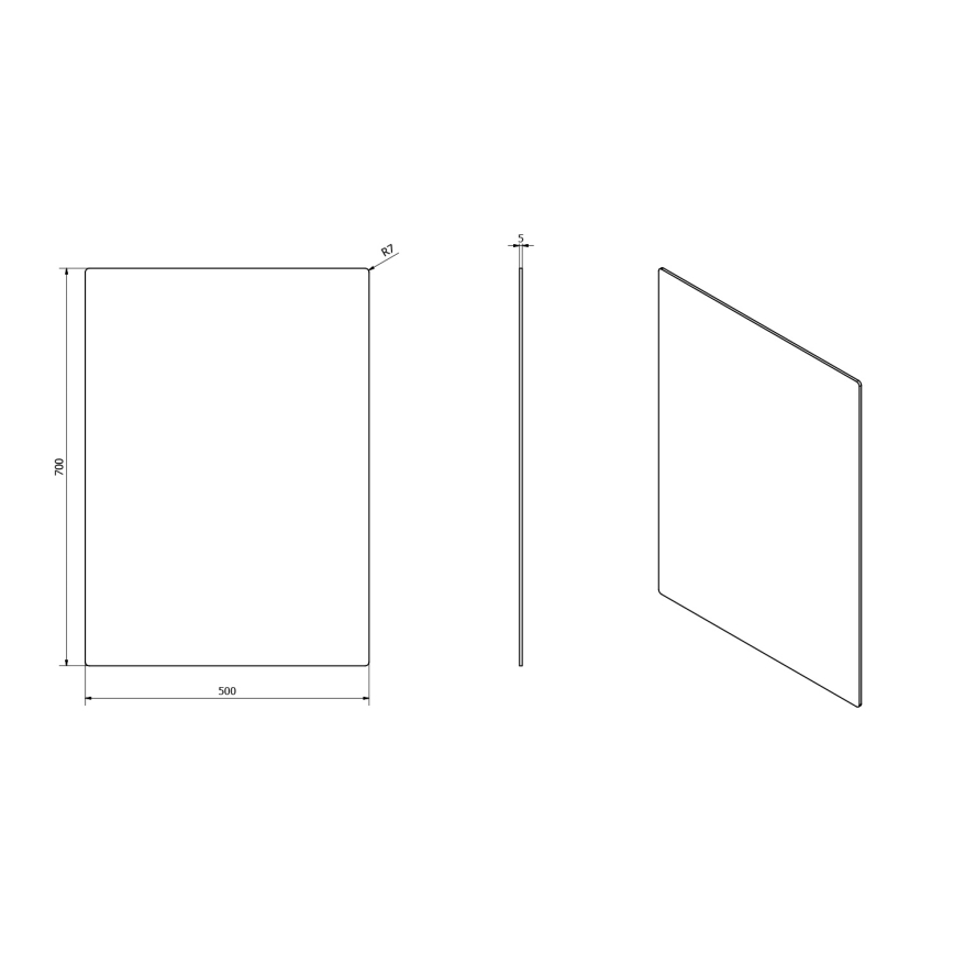 Sapho - Ogledalo PLAIN 50x70 cm