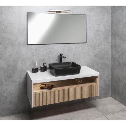 Sapho - Ogledalo u okviru AROWANA 50x80, mat crne boje