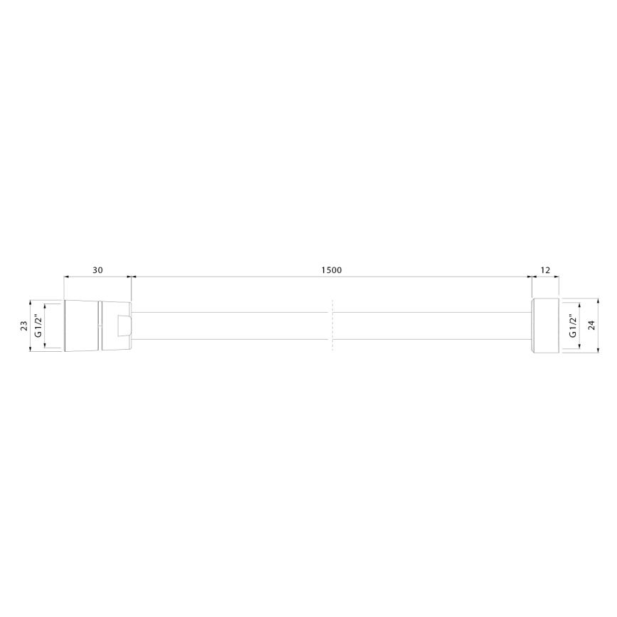 Sapho - tuš crevo POWERFLEX 150 cm mat crne boje